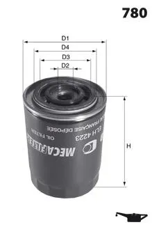 Filtro de óleo ELH4223 Mecafilter