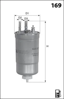 Filtro de combustível ELG5400 Mecafilter