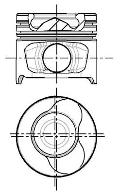 Pistão do kit para 1 cilindro, 2ª reparação ( + 0,50) 021PI00124002 Mahle Original