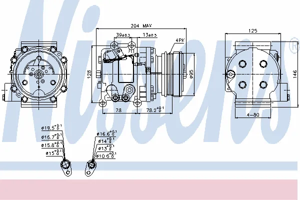 Compressor de aparelho de ar condicionado Mazda 323 BA
