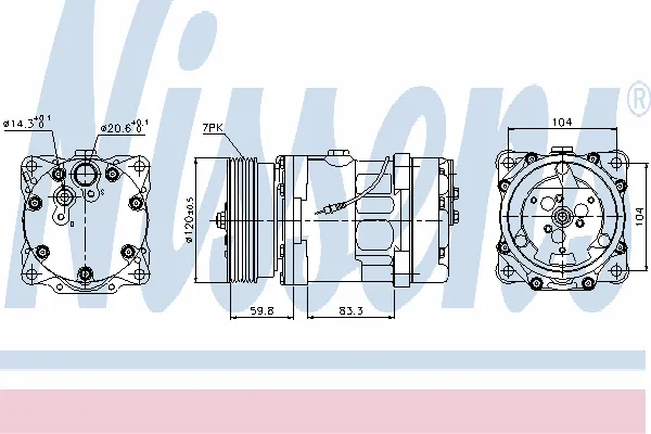 Compressor de aparelho de ar condicionado Renault Trucks Mascott FH