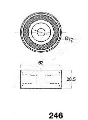 Rolo parasita da correia do mecanismo de distribuição de gás Toyota Corolla E12