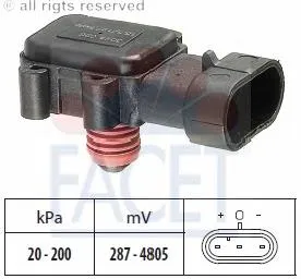 Sensor de pressão no coletor de admissão, MAP 16235939 General Motors