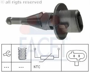 Sensor de temperatura da mistura de ar Mazda 323 BA