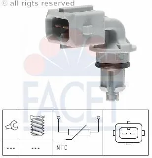 Sensor de temperatura da mistura de ar 8200415410 Renault (RVI)