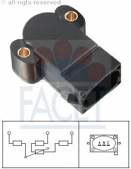 Sensor de posição da válvula de borboleta (potenciômetro) AS4704 Autlog