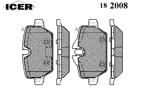 Sapatas do freio traseiras de disco Mini COUNTRYMAN R60