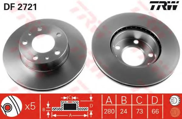 Disco do freio dianteiro 51848618 Fiat/Alfa/Lancia