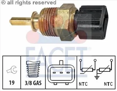 Sensor de temperatura do fluido de esfriamento KIA Picanto 1 BA