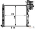 Radiador de esfriamento de motor 8MK376722041 HELLA