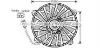 Ventilador elétrico de esfriamento montado (motor + roda de aletas) esquerdo Peugeot 807 E