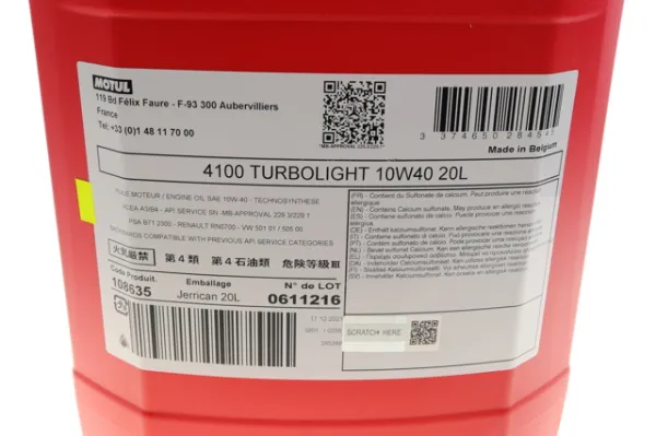 Óleo para motor 387622 Motul