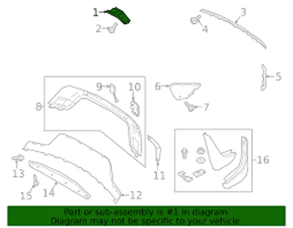 Moldura esquerda do pára-choque traseiro LR138235 Land Rover