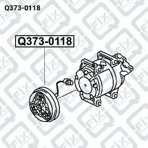 Acoplamento (bobina magnética) do compressor de aparelho de ar condicionado Q3730118 Q-fix