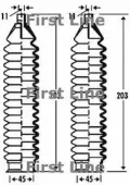 Bota de proteção do mecanismo de direção (de cremalheira) Chevrolet Aveo T250, T255