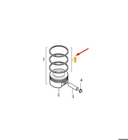 Kit de anéis de pistão de motor, 1ª reparação ( + 0,25) 31493196 Volvo