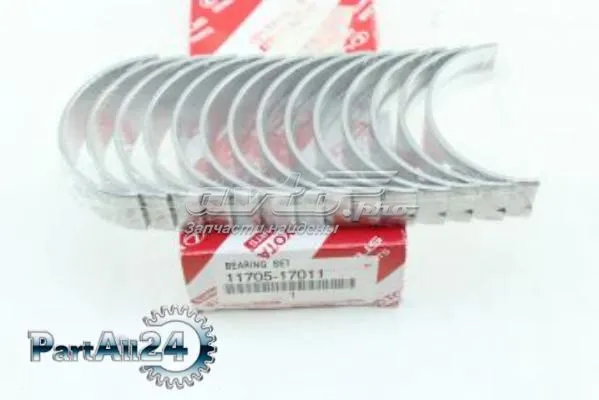 Folhas inseridas principais de cambota, kit, 2ª reparação ( + 0,50) 1170517011 Toyota