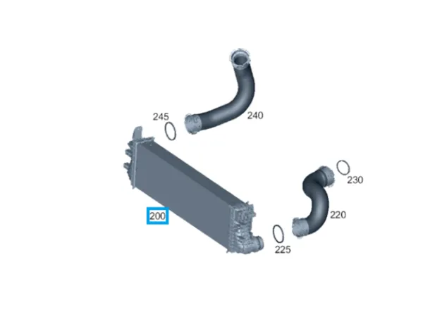 Radiador de intercooler A4475011301 Mercedes