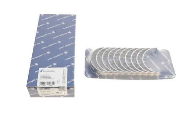 Folhas inseridas principais de cambota, kit, 1ª reparação ( + 0,25) 77907610 Kolbenschmidt
