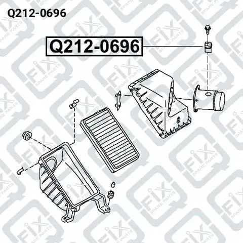 Sensor de fluxo (consumo) de ar, medidor de consumo M.A.F. - (Mass Airflow) Q2120696 Q-fix