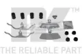 Kit de molas de fixação de sapatas de disco dianteiras Audi A7 4GA, 4GF