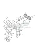 Engrenagem de cadeia de roda dentada da árvore distribuidora de escape de motor Volkswagen Caddy SAB, SAJ
