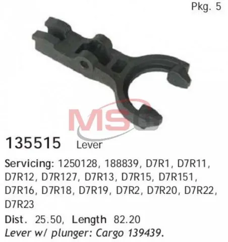 Forquilha do motor de arranco 135515 Cargo