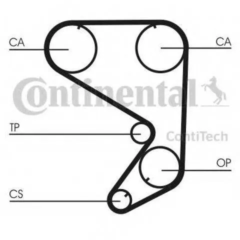 Correia do mecanismo de distribuição de gás CT652 Continental/Siemens
