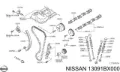 Amortecedor de cadeia do mecanismo de distribuição de gás, esquerdo Nissan Micra K12