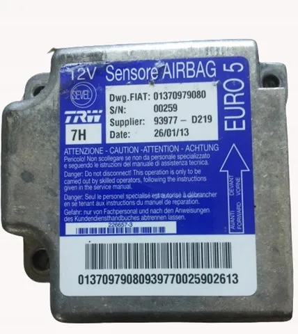 Módulo processador de controlo da bolsa de ar (Centralina eletrônica AIRBAG) 1370979080 Fiat/Alfa/Lancia