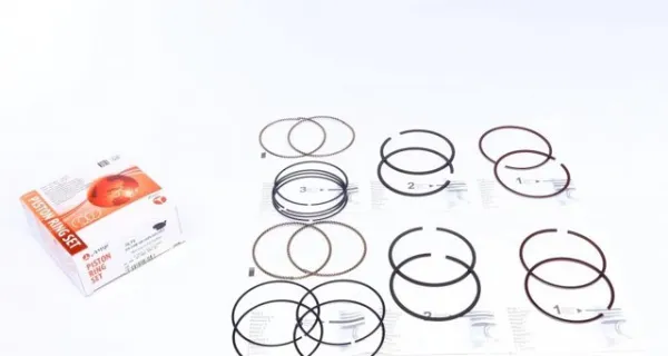 Kit de anéis de pistão de motor, 1ª reparação ( + 0,25) PRCHE491405025SET AMP/Paradowscy
