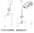 Parafuso de fixação de amortecedor traseiro Renault CAPTUR HF