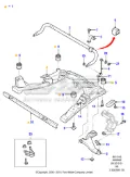 Braço oscilante inferior direito de suspensão dianteira Jaguar X-type CF1