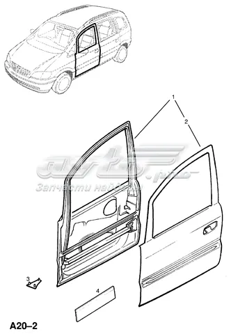 Porta dianteira esquerda Opel Zafira A