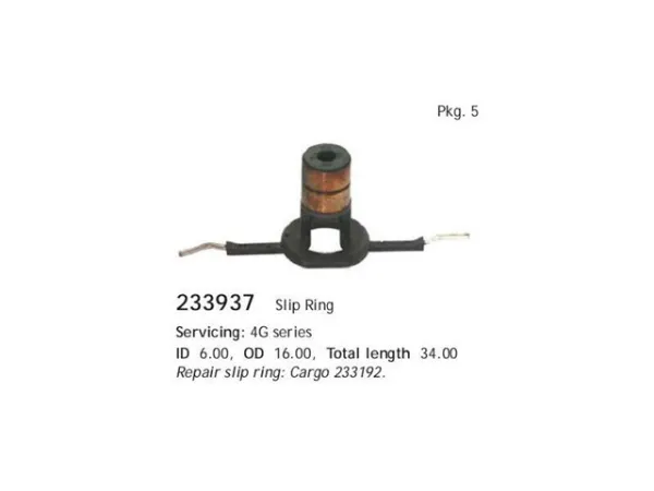Tubo coletor de rotor do gerador 233937 Cargo