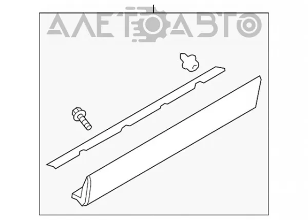 Placa sobreposta da porta dianteira esquerda TK4851RB0B Mazda