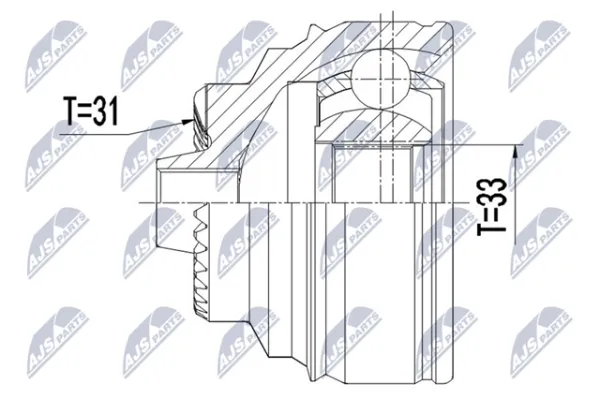 Compre Junta homocinética externa dianteira BMW 2 Gran Tourer F46