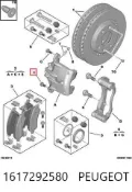 Braçadeira do freio de suporte dianteiro Peugeot 206 2A/C
