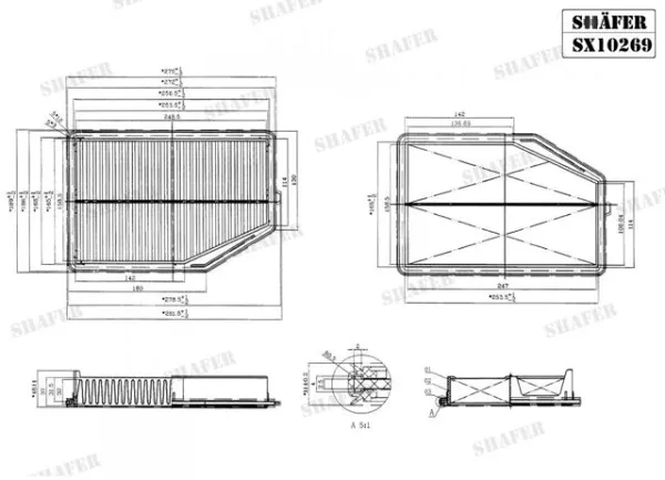 Filtro de ar SX10269 Shafer