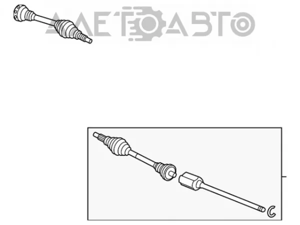 Semieixo (acionador) dianteiro direito T4A1862 Jaguar