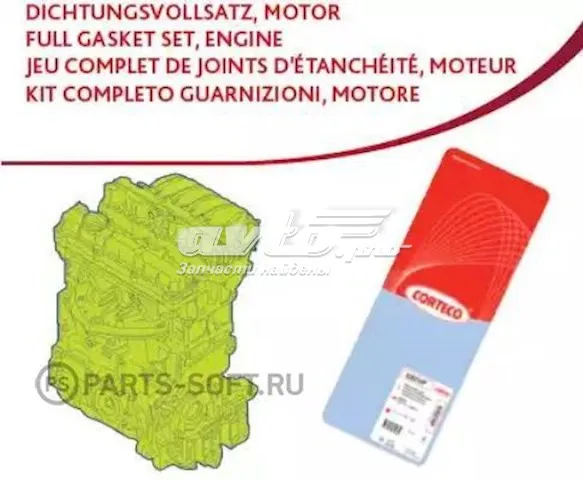 Kit de vedantes de motor completo 430614P Corteco