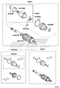 Bota de proteção interna de junta homocinética do semieixo dianteiro Toyota Auris E15