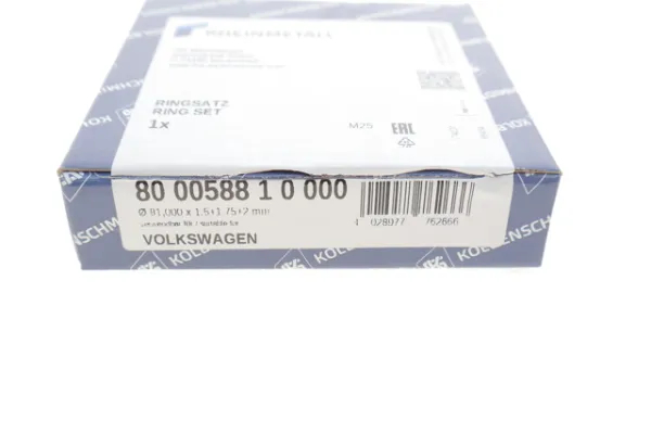 Anéis do pistão para 1 cilindro, STD. 800058810000 Kolbenschmidt