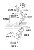 Braço oscilante inferior esquerdo de suspensão dianteira Toyota Avensis T27