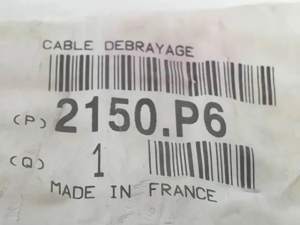 Cabo de embraiagem 2150P6 Fiat/Alfa/Lancia