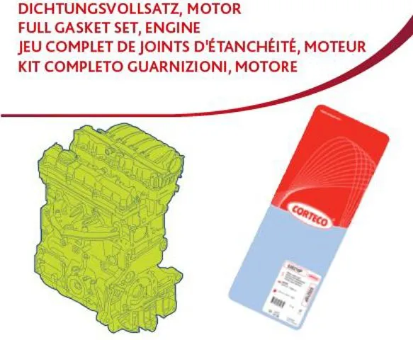 Kit de vedantes de motor completo 83403959 Corteco