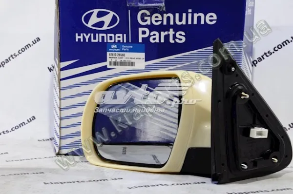 Espelho de retrovisão esquerdo 876102B580 Hyundai/Kia