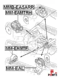 Coxim (suporte) traseiro de motor (bloco silencioso) Mitsubishi Galant EA