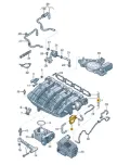 Válvula (atuador) de acionamento das comportas de tubo coletor de admissão Audi A4 8WH, 8WJ