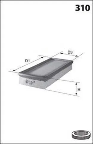 Filtro de ar ELP9470 Mecafilter